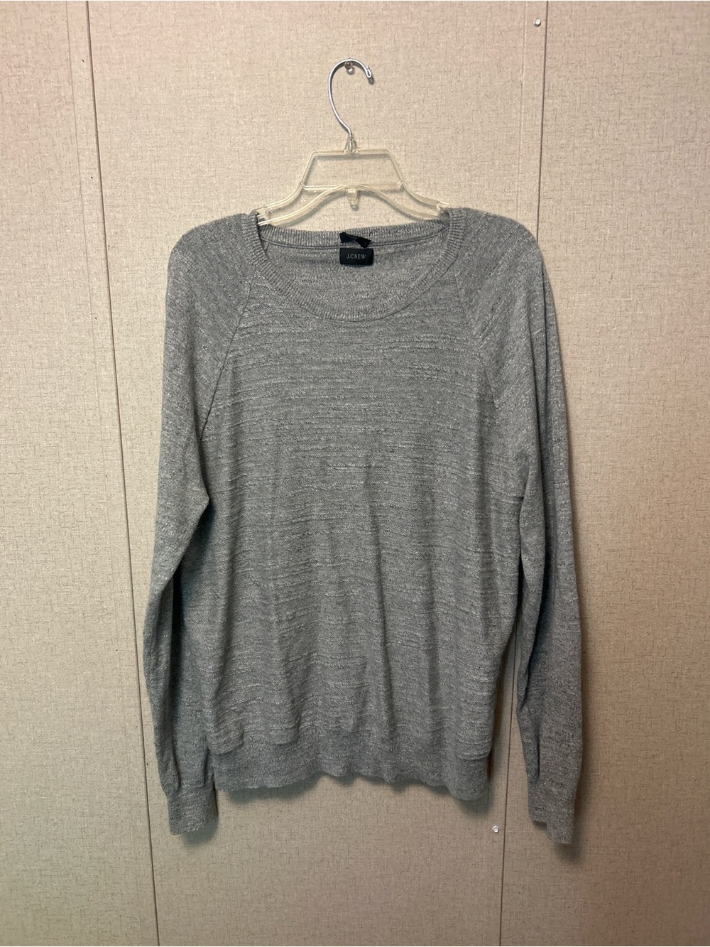 J. Crew Men's Light Gray Crewneck Sweater